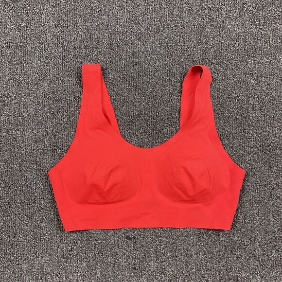 Aerie Real Free Bralette Red Wireless Unlined Wide Straps Padded Size Small - Picture 1 of 4